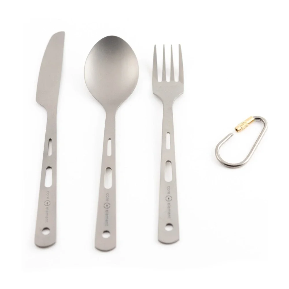 100% Titanium Cookware Ultralight 15oz 450ml Cup Mug Long Spoon Spork‎ Knife NEW